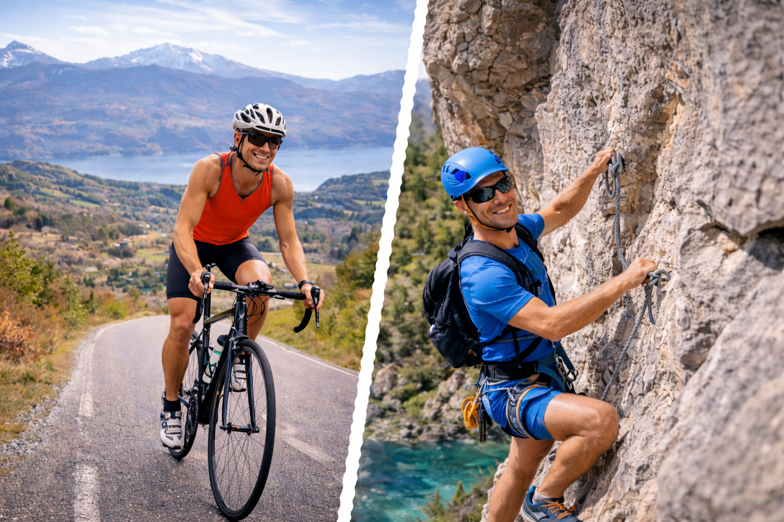Vélo de route et Via ferrata