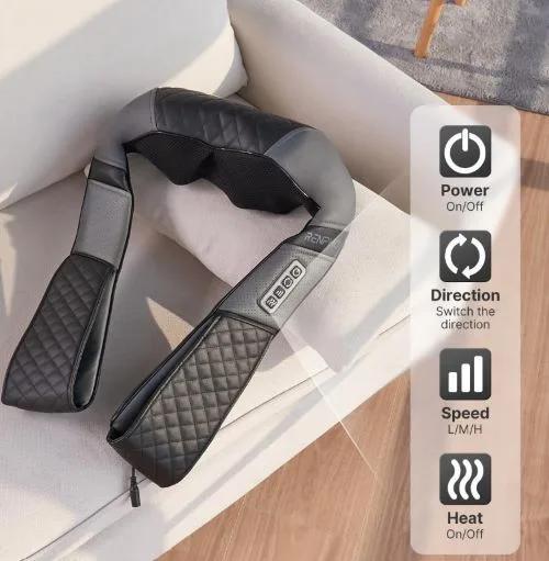 Renpho Neck Back Massager with Heat 3 Supplied x