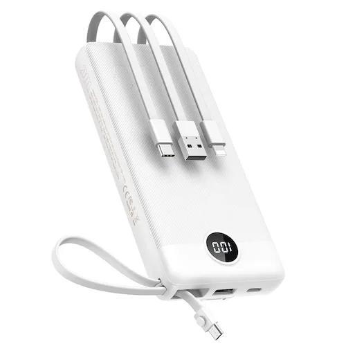 VEEKTOMX 20000mAh Power Bank with Built-in Cables