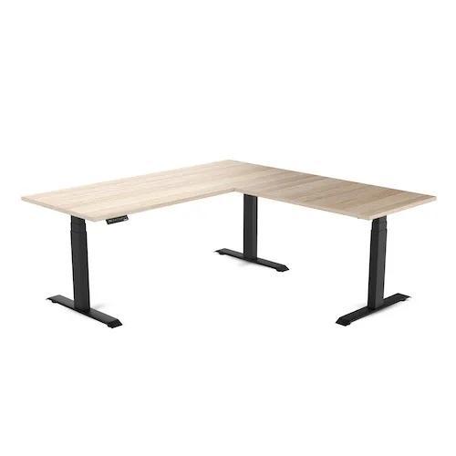 Desky Eco L-Shape Melamine Sit Stand Desk