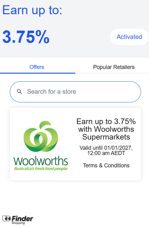 step 4 - Activate your cashback