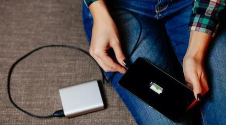 powerbank charging device close up