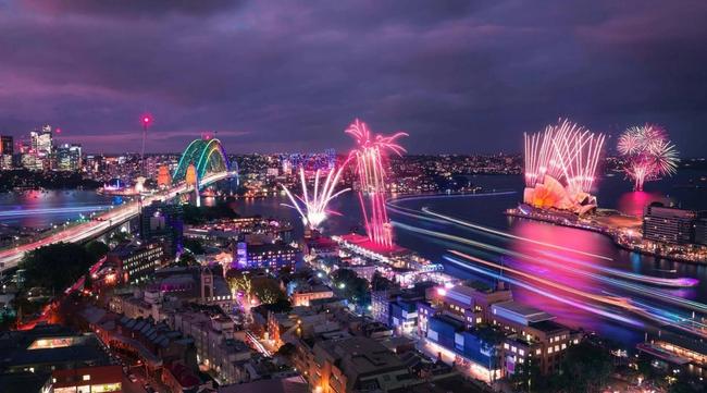 Vivid Sydney 2025 opening night - fireworks over Sydney Harbour