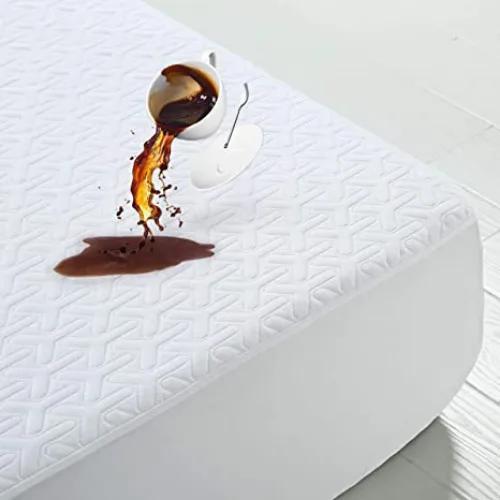 MERITLIFE Premium Cooling Bamboo Waterproof Mattress Protector
