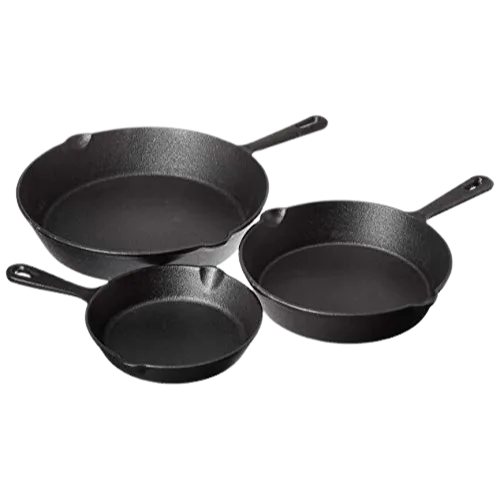 Jim Beam 3 Piece Pre-Seasoned Cast Iron Set