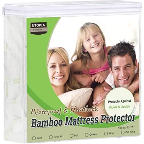 Utopia Bedding Waterproof Bamboo Mattress Protector
