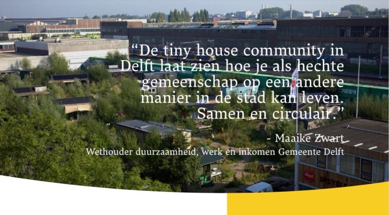 Gedeelte van folder met citaat wedhouder