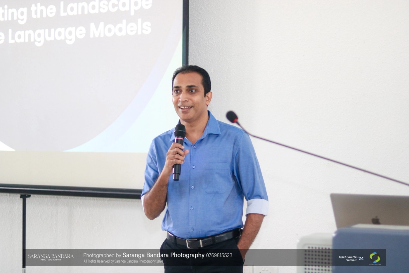 Sanjaya Bentotage, CEO @ Xeynergy delivering a session at Open-Source summit '24