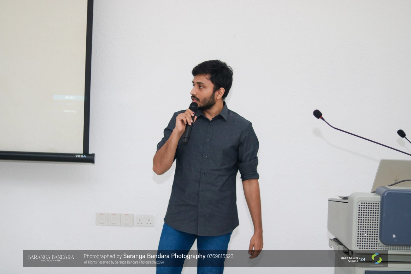 Sahan Rathnayake, DevOps Engineer @ Fortude delivering a session at Open-Source Summit '24