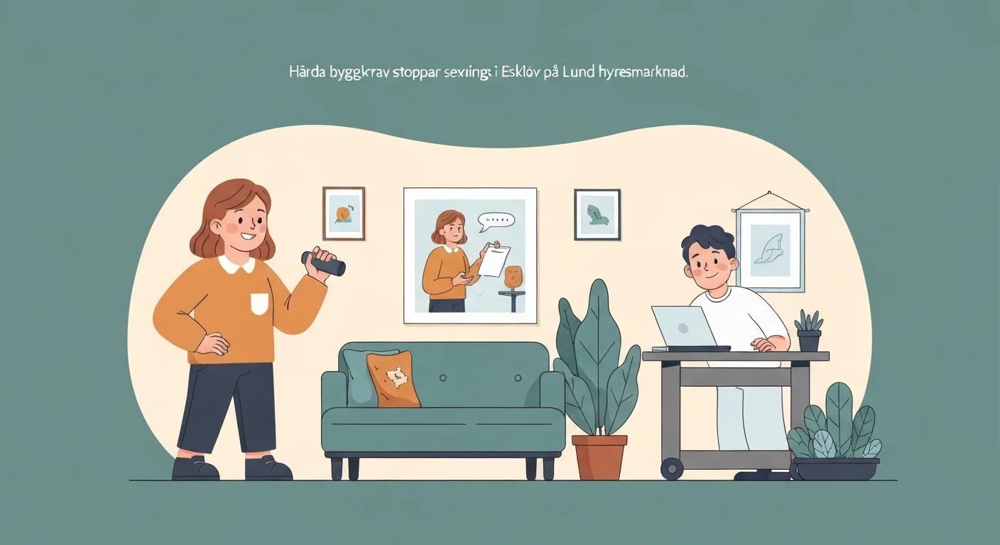 Hårda byggkrav stoppar sexvåningshus i Eslöv – effekter på Lunds hyresmarknad