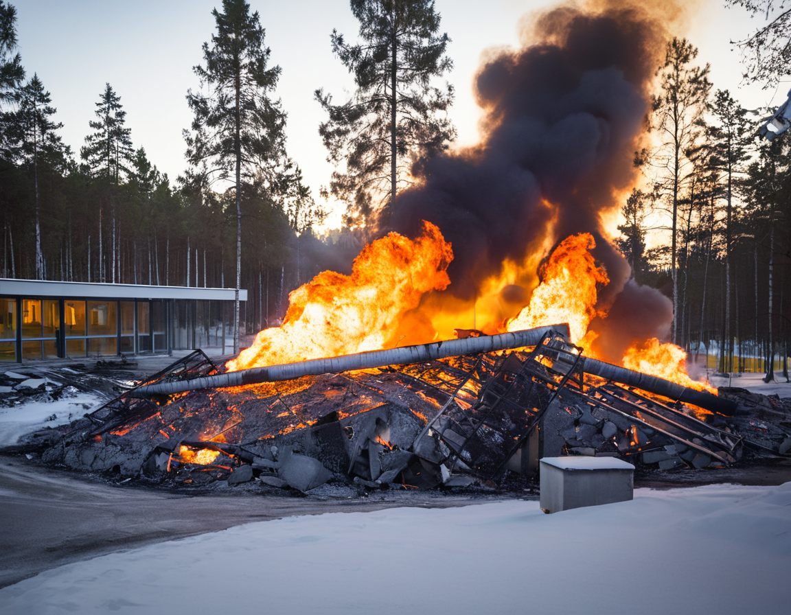 Storbrand i Sundsvall påverkar skola och boendemiljö