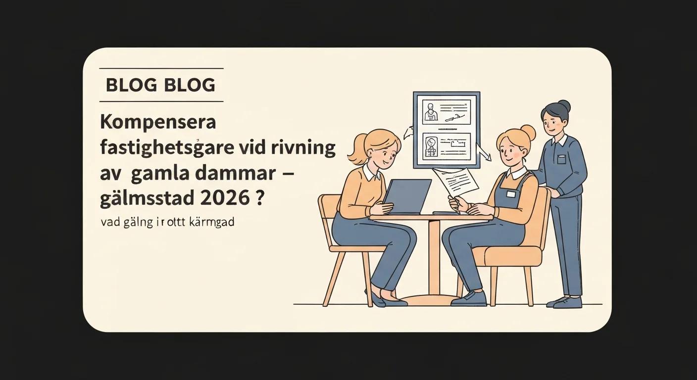 Compensating Property Owners for Demolition of Old Dams – What Applies in Halmstad, Sweden 2026?