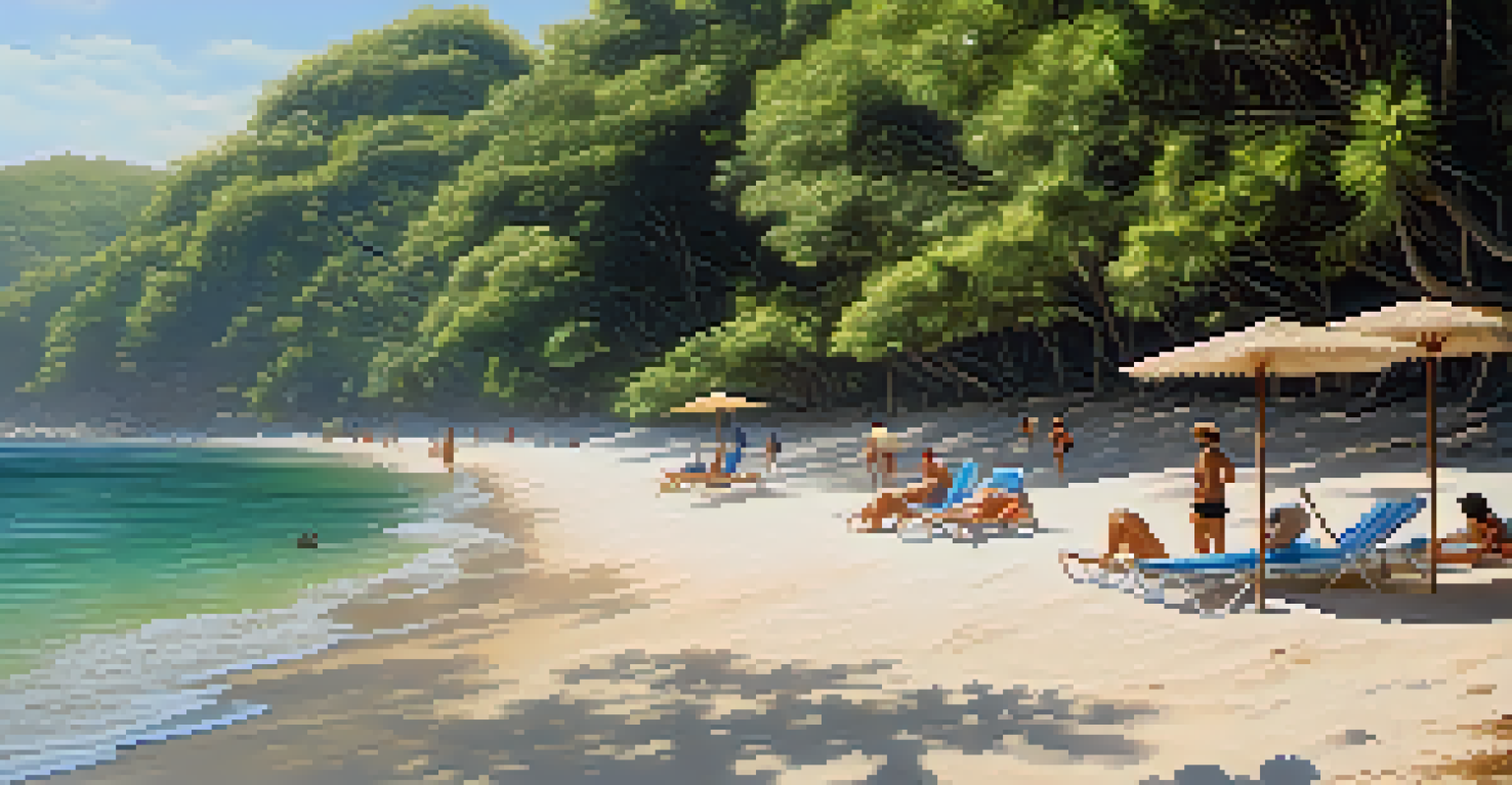 A peaceful view of Praia do Sono with soft white sands, crystal-clear waters, and lush greenery.