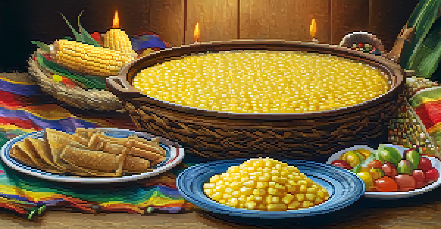 A close-up of pamonha, a traditional corn pudding dish from Festa Junina, displayed on a rustic table with festive decorations.