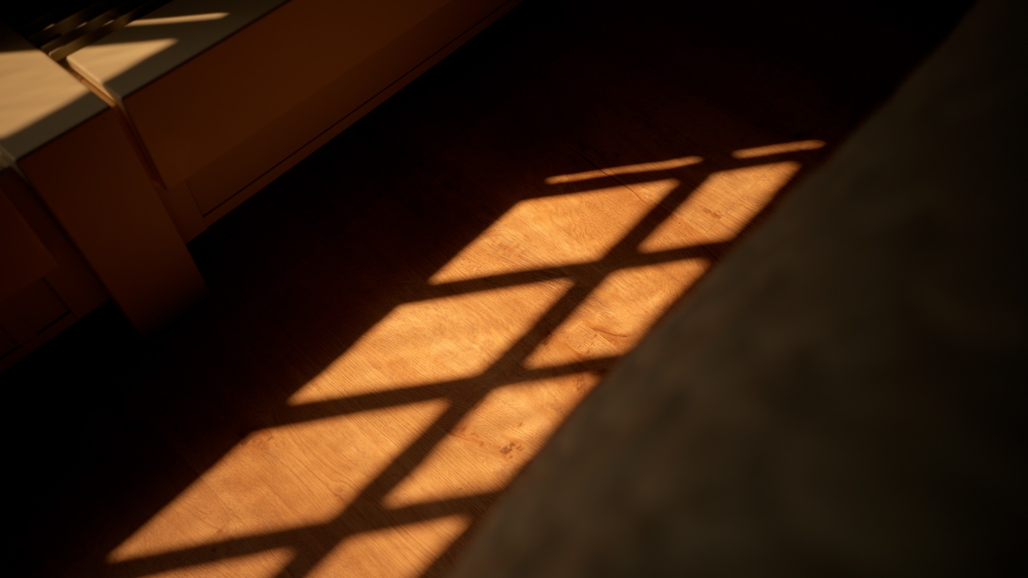 Licht van zon in kamer