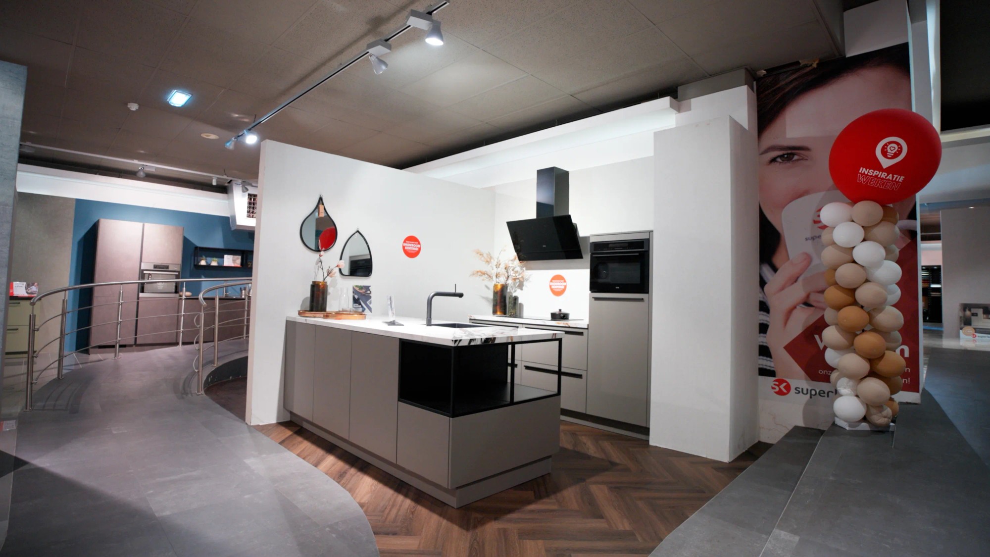 Mooie keuken in de showroom