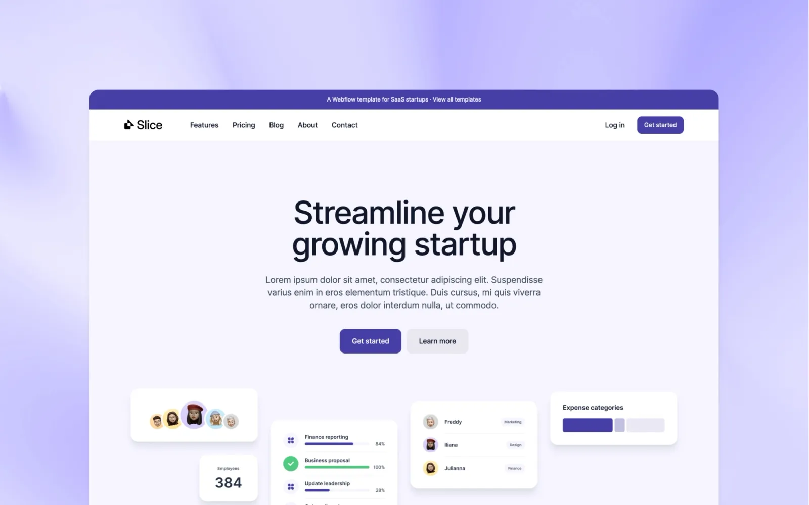 Slice Webflow template by Bryn Taylor