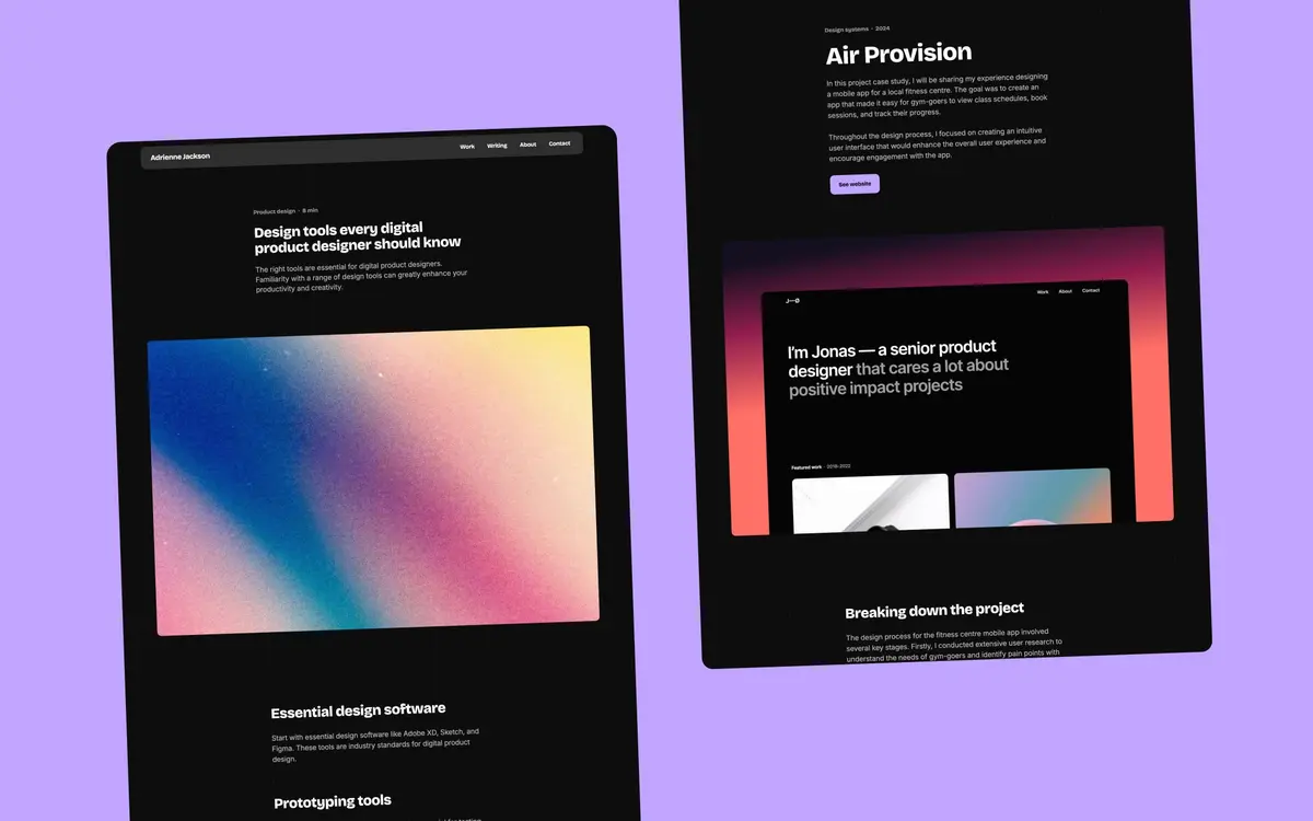 Lucide Webflow template screenshot 2