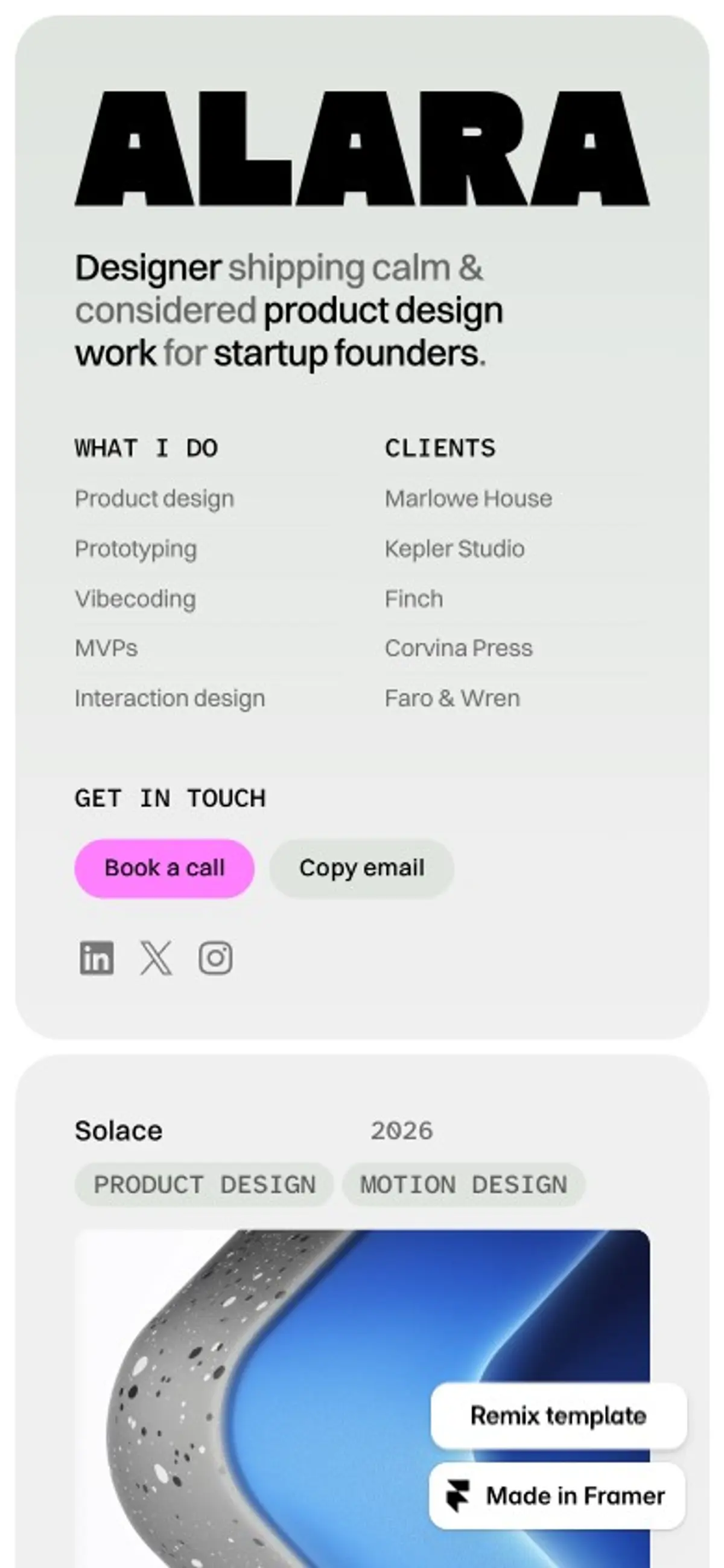 Alara Framer Template screenshot 4