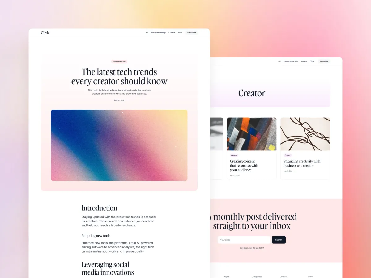 Compose Framer template screenshot 5