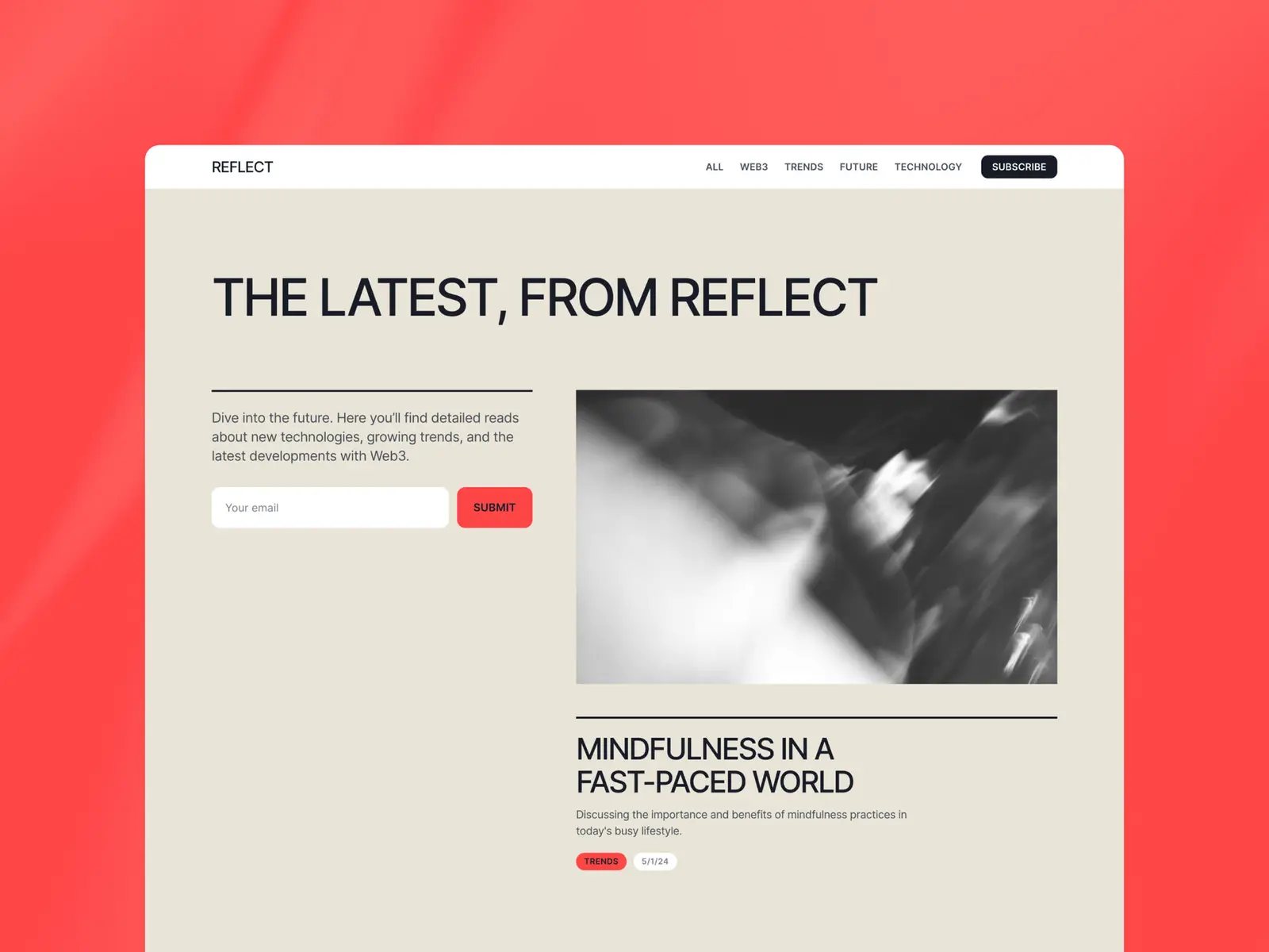 Reflect Framer template