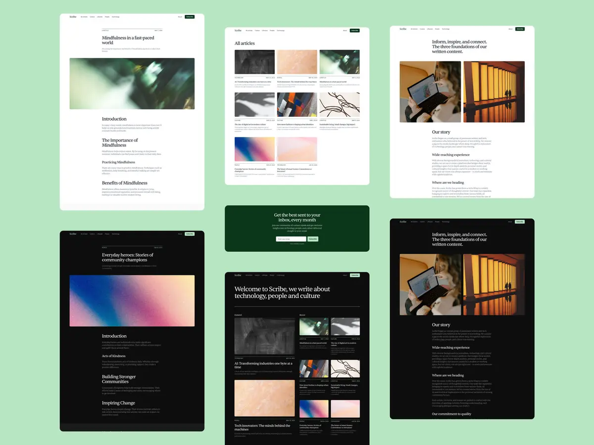 Scribe Framer blog template screenshot 4
