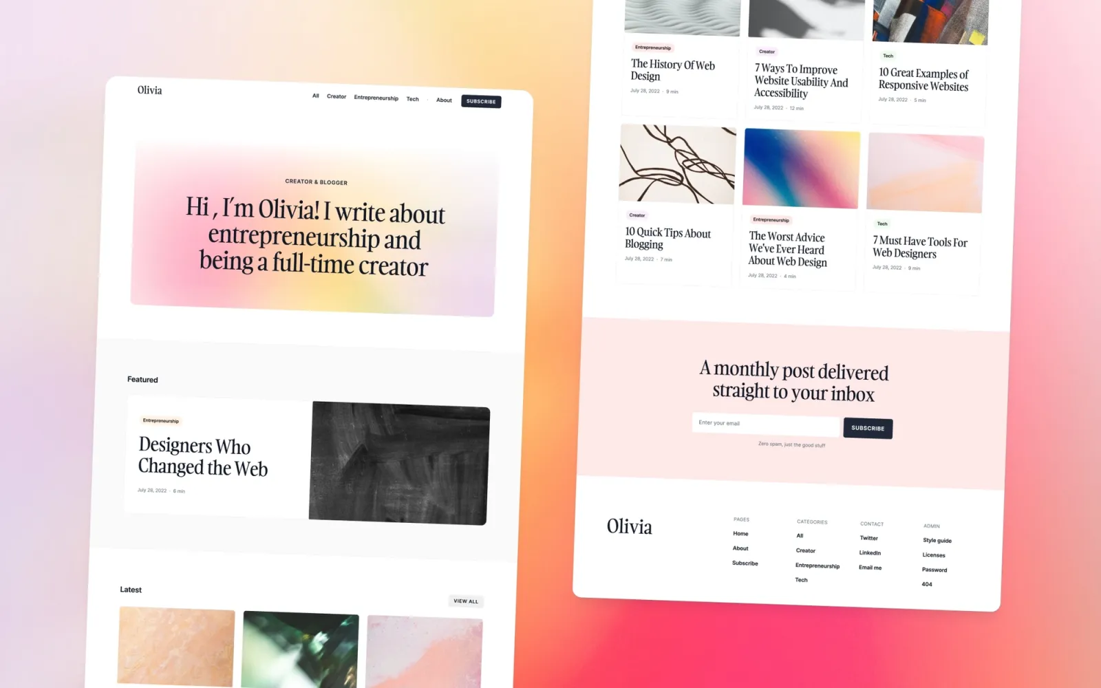 Compose Webflow template by Bryn Taylor
