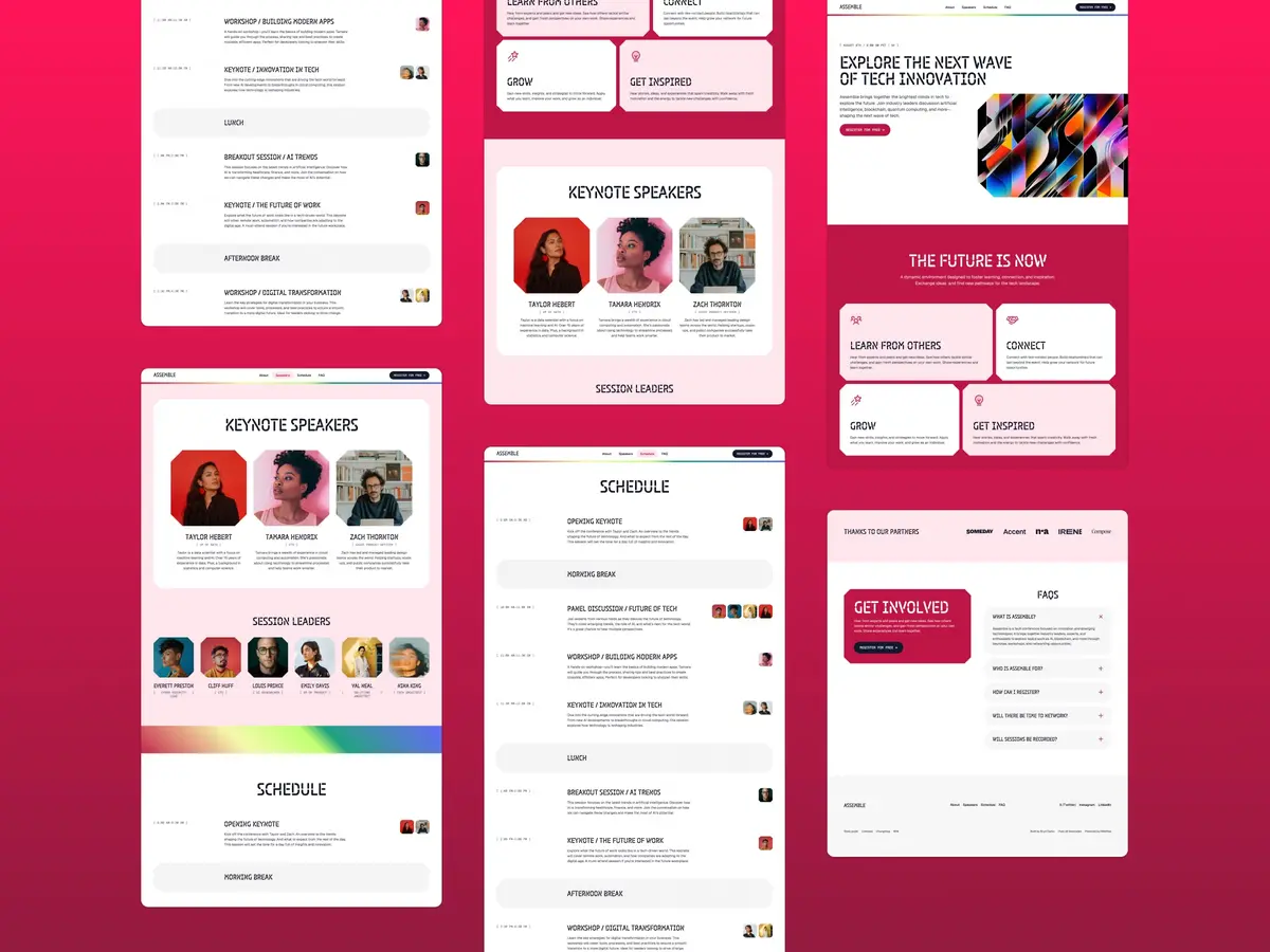 Assemble Framer Event template screenshot 5