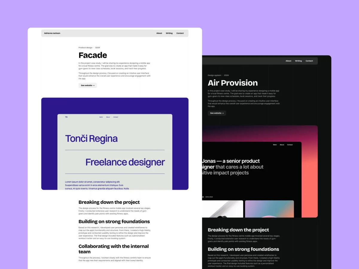 Lucid Framer portfolio template screenshot 5