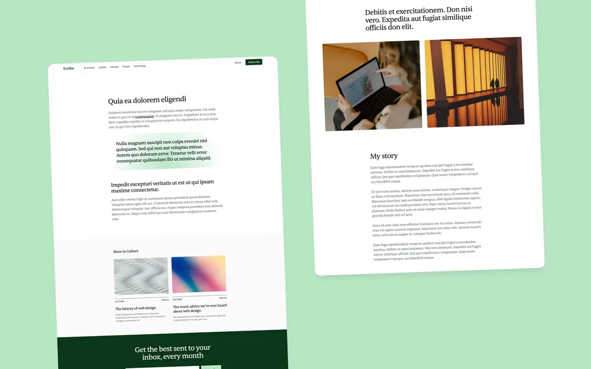 Scribe Webflow template screenshot 3