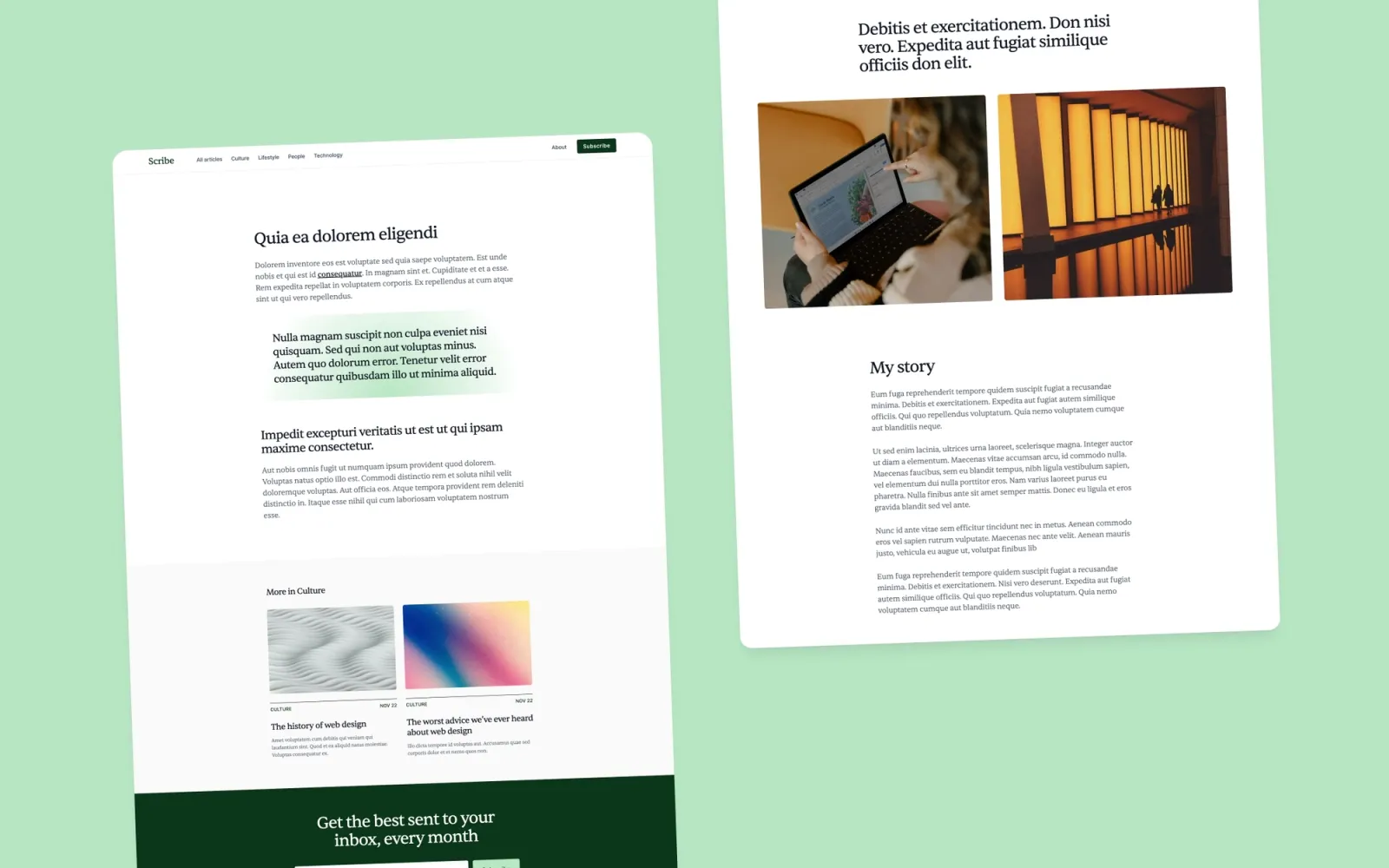 Scribe Webflow template by Bryn Taylor