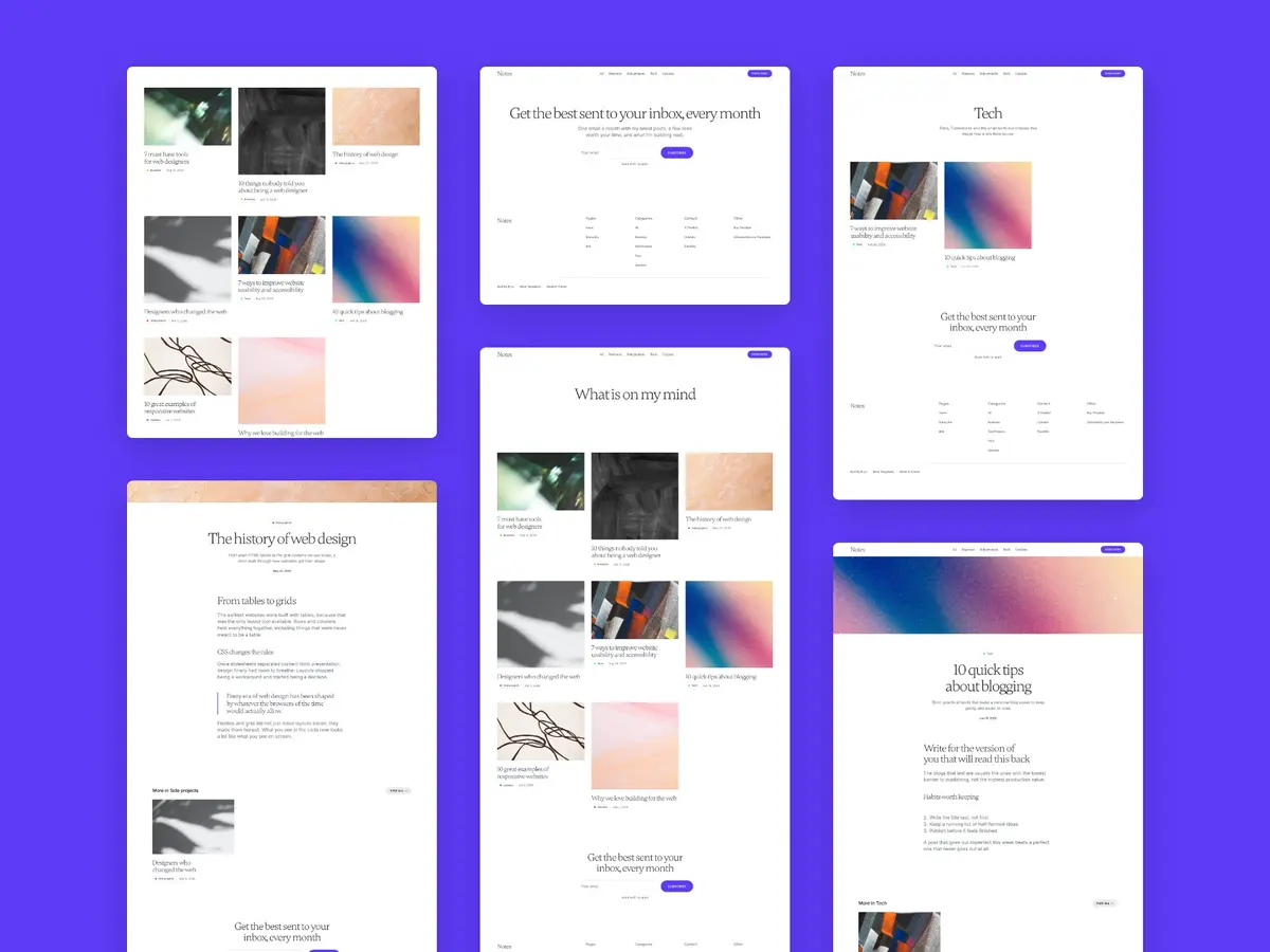 Notes Journal Framer Template screenshot 5