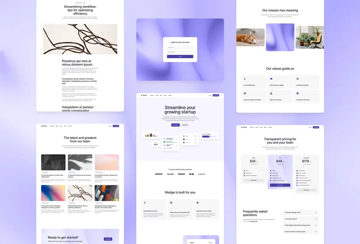 Wedge Framer SaaS template screenshot 4