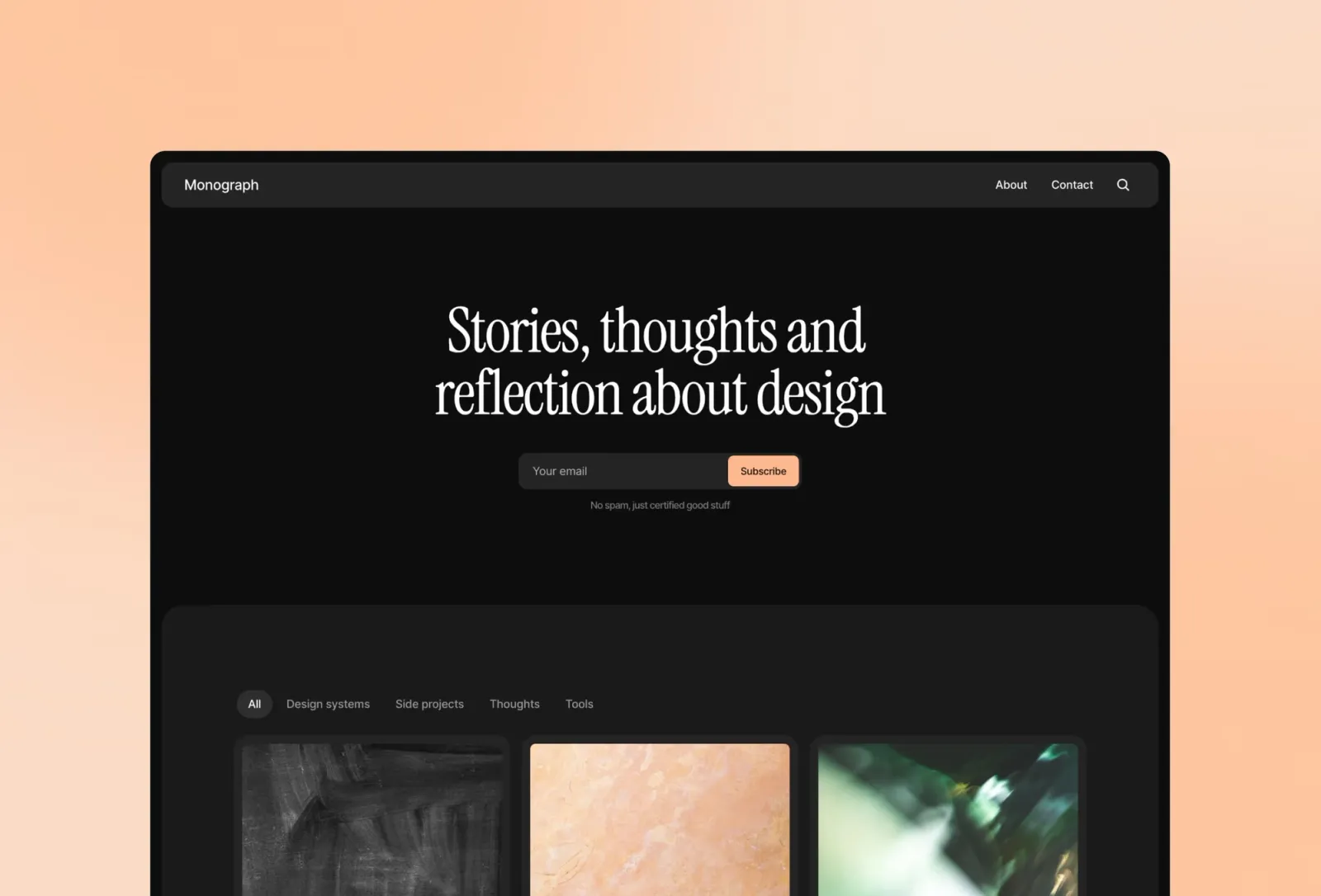 Monograph Framer template by Bryn Taylor