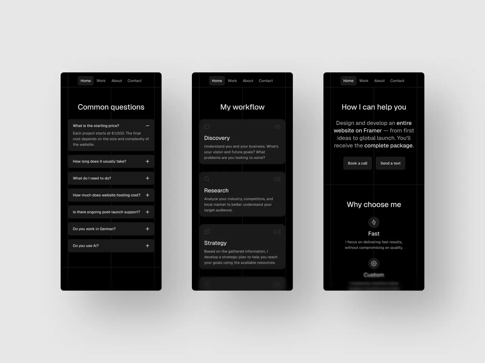 Outlined Framer template