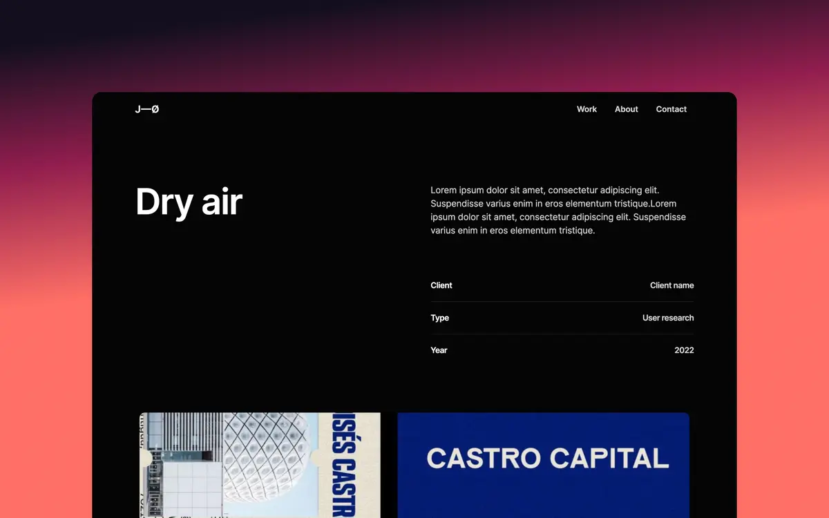 Jonas Dark Webflow template screenshot 4