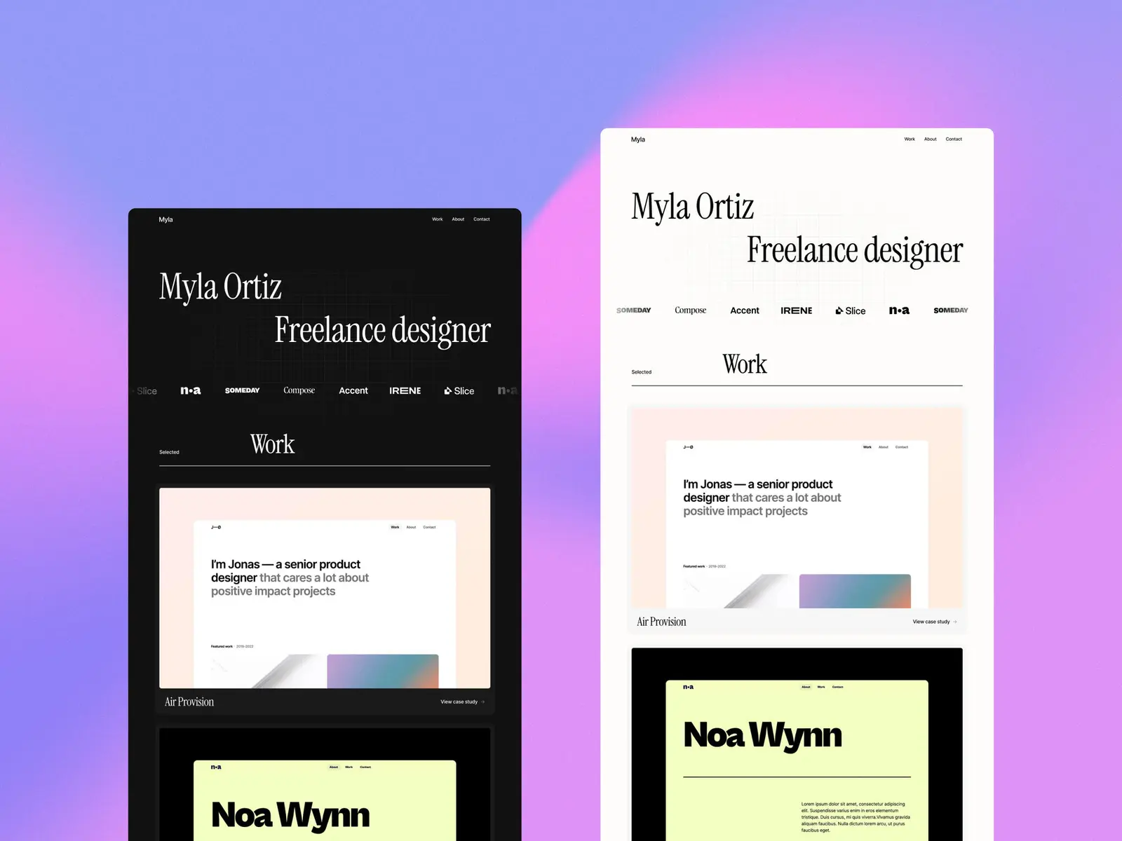 Offset Framer template
