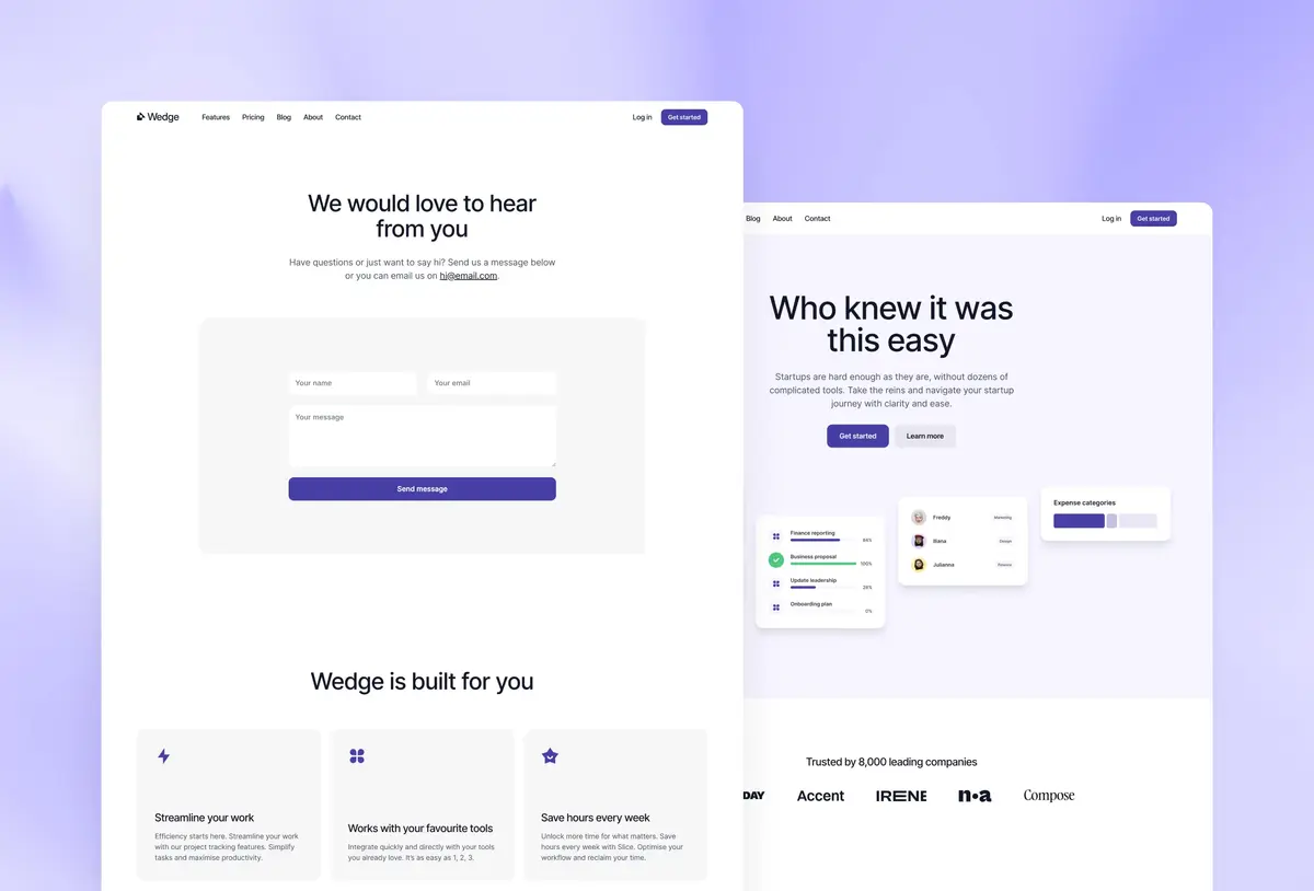 Wedge Framer SaaS template screenshot 5