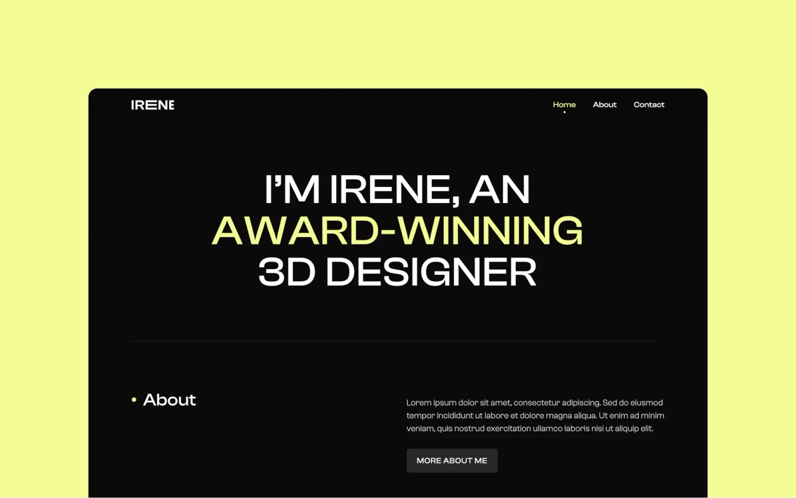 Irene Webflow template by Bryn Taylor