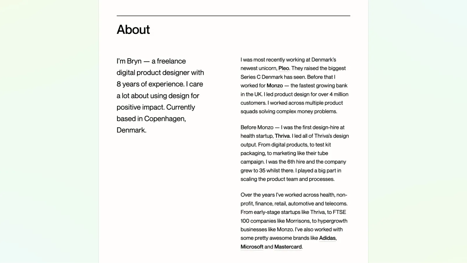 Bryn Taylor Webflow portfolio template