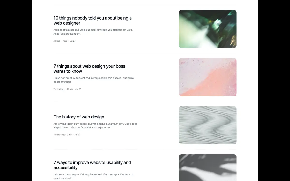 Column Webflow template screenshot 2