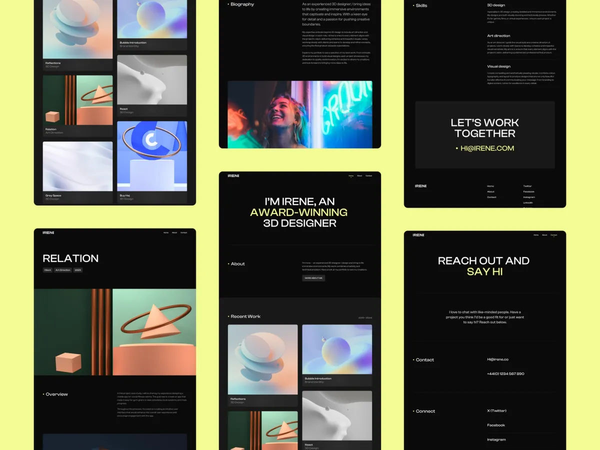 Irene Framer template screenshot 4