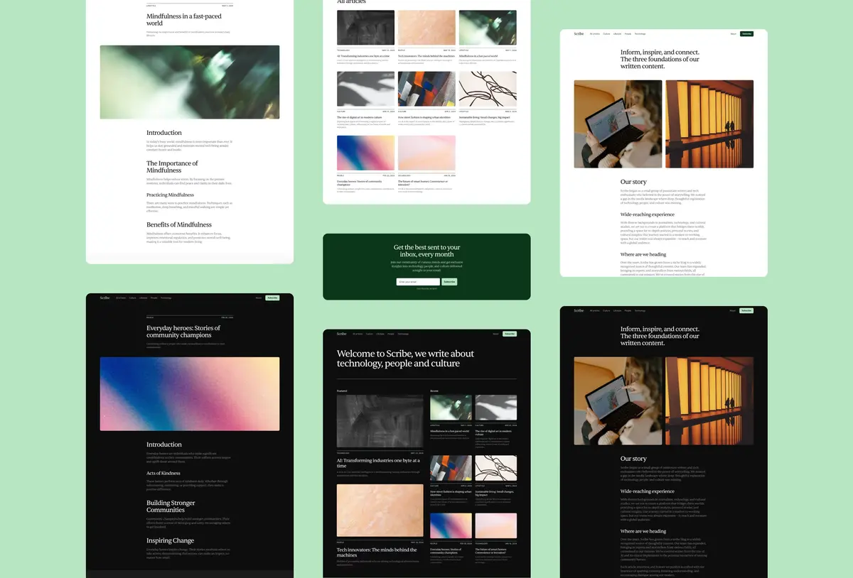 Scribe Framer blog template screenshot 4