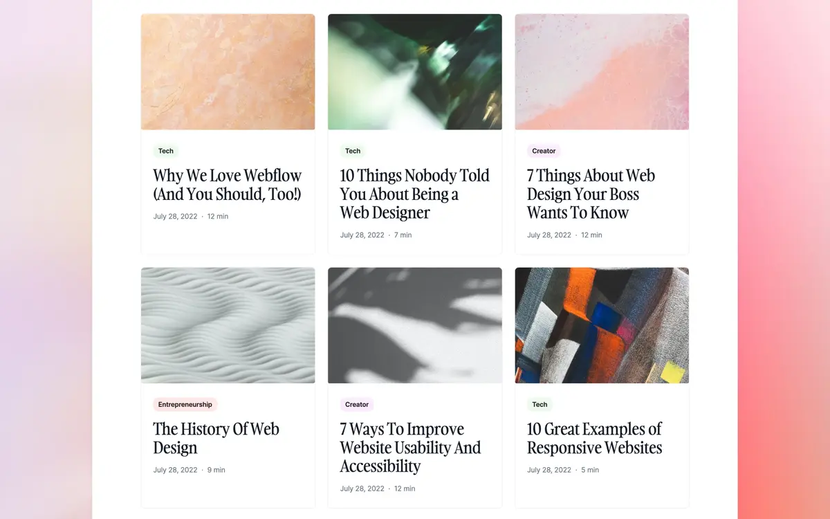 Compose Webflow template screenshot 2