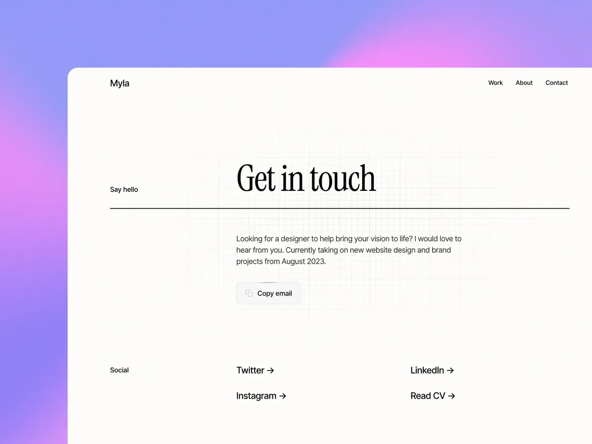 Offset Framer portfolio template screenshot 5