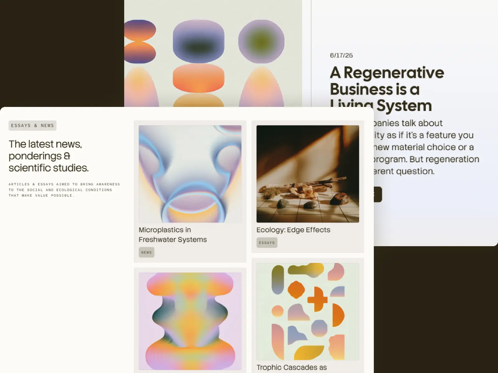Essayist Framer template screenshot 2