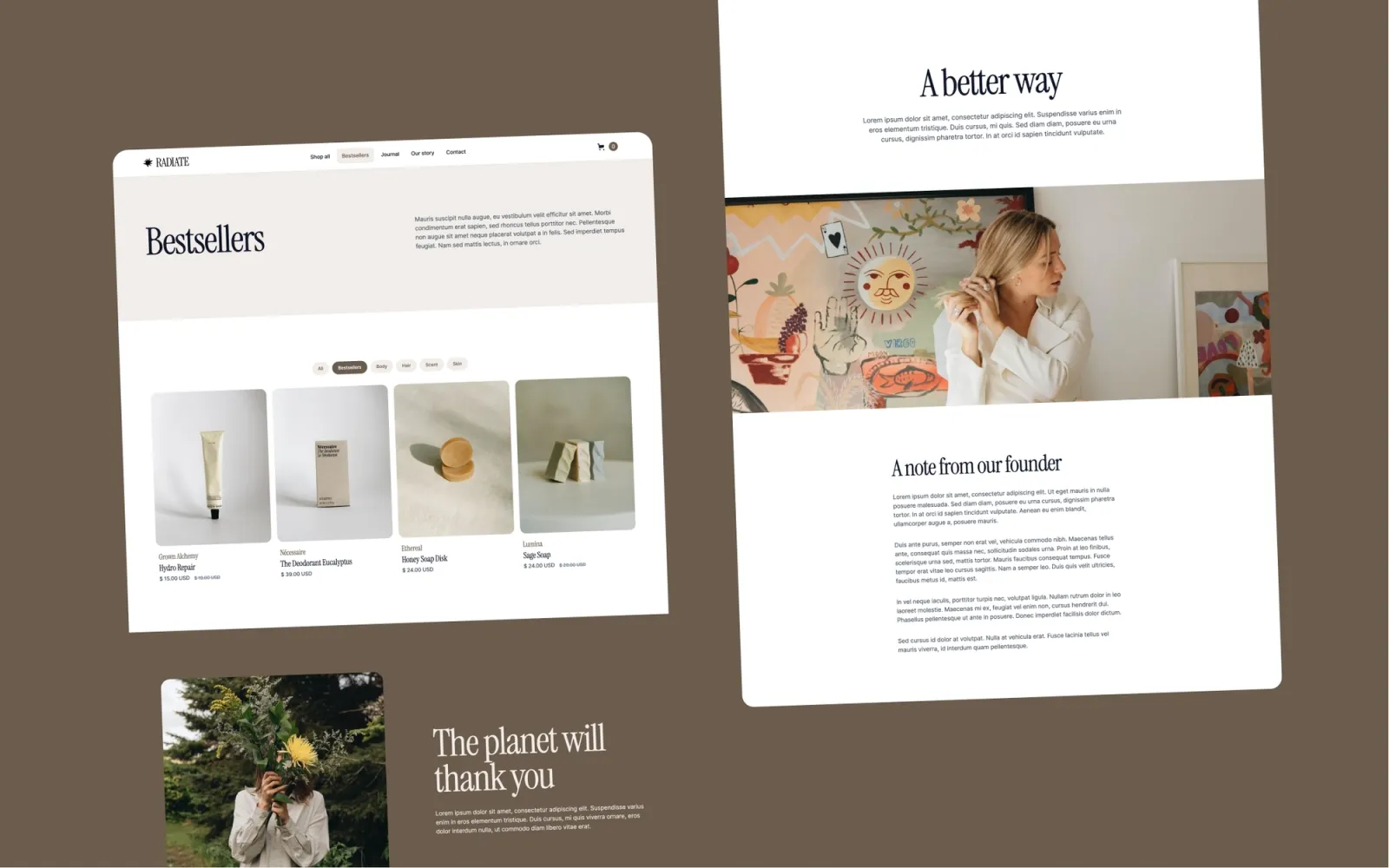 Radiate Webflow template by Bryn Taylor