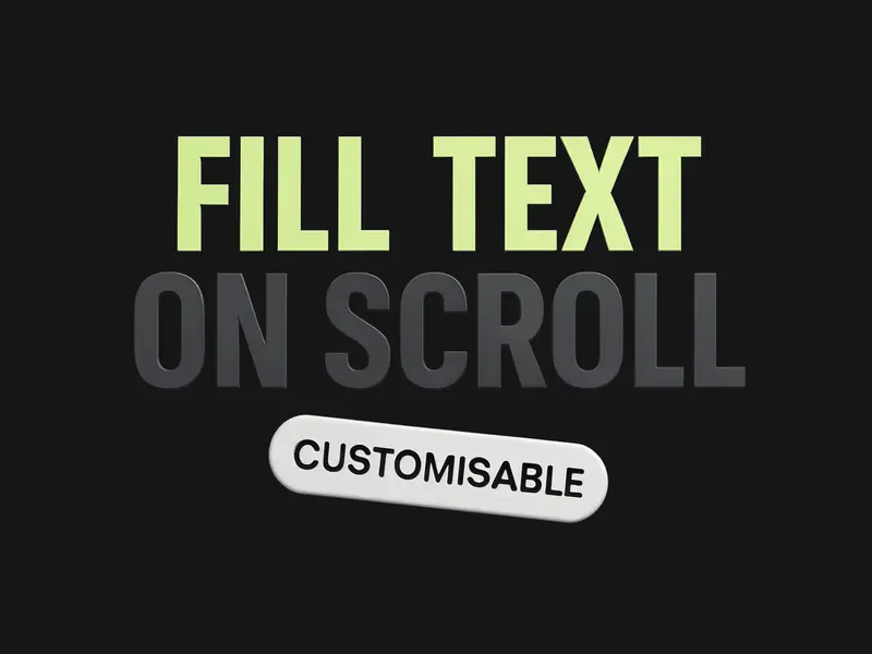 Fill text on scroll