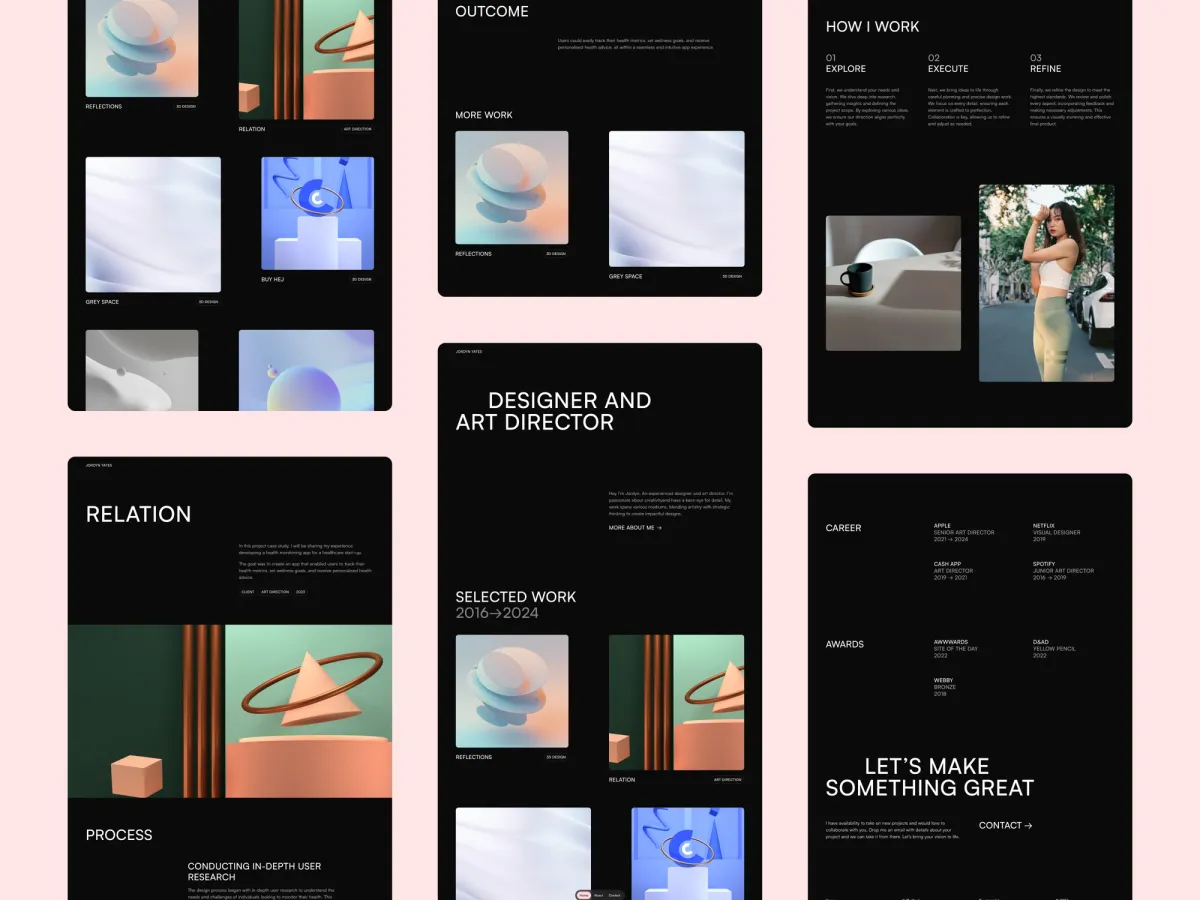 Darkfolio Framer template screenshot 4
