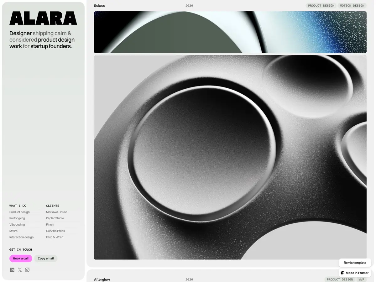 Alara Framer Template screenshot 3